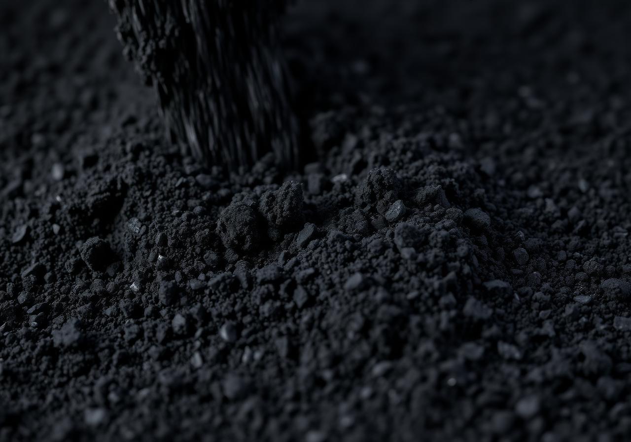 Bitumen-rubber binder close up